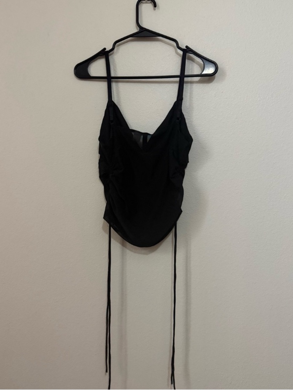 Black Women’s Ruched Spaghetti Strap Top